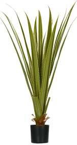 HOMCOM Plantă artificială tip agave în ghiveci, înălțime 90 cm, 16 frunze, interior și exterior, realism ridicat | Aosom Romania