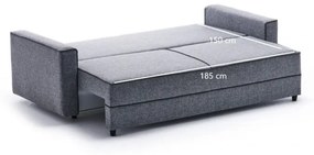 Canapea Extensibilă cu 3 Locuri Ece, Gri