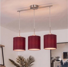 Brilagi - Lustră LED suspendată pe cablu NUBILA, 3x E27/60W/230V, roșu pompeian