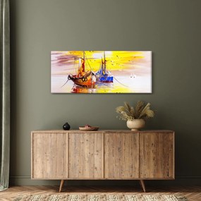 Tablou - Pictură barcă (120x50 cm)