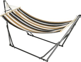 Outsunny Supporto con Amaca Autoportante Pieghevole in Cotone e Acciaio | Aosom Romania