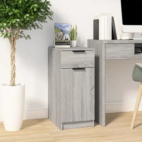 vidaXL Dulap de birou, gri sonoma, 33,5x50x75 cm, lemn prelucrat