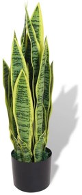 Planta artificiala Limba-soacrei cu ghiveci, 65 cm, verde 1, Verde, sansevieria   65 cm