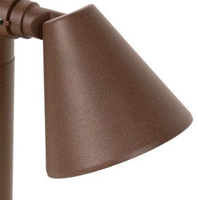 Stâlp de iluminat exterior modern maro ruginit 30 cm IP44 reglabil - Ciara