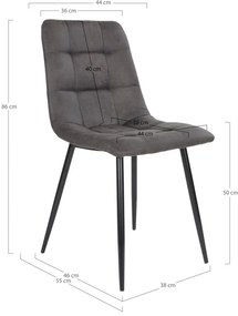 Scaun de luat masa Middelfart gri închis