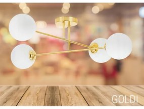 Lustră pe tijă 4xE27/35W/230V d. 70 cm auriu