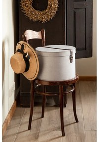 Cutii de depozitare gri-deschis 2 buc. din carton cu capac ø 37,5x25,5 cm Rut Canvas Paper Laminate – Bigso