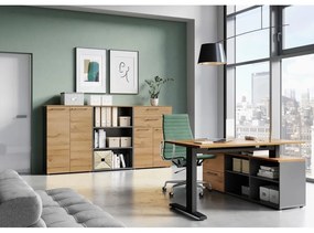 Dulap gri antracit cu aspect de lemn de stejar 42x61 cm Agenda – Germania