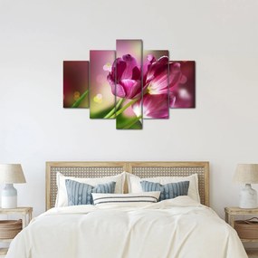 Tablou cu lalele roz (150x105 cm)