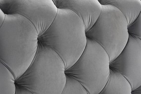 Pat elegant tapitat cu catifea gri MODERN BAROCK 180x200cm A-46162 VC