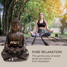 Blumfeldt Dharma, fântână solară, LED, 48 x 71 x 41 cm (L x Î x l), poliresină