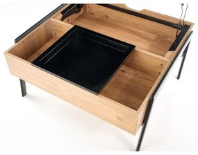 Masa de cafea Podium, lemn natural/negru