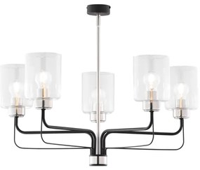 Jupiter 1884 - Lustră pe tijă CERES 5xE27/15W/230V, crom mat/negru