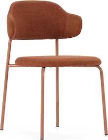 Scaune de dining teracotă 4 buc. Adriel – Marckeric