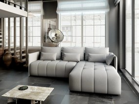 Colțar extensibil dumonde cu ladă de depozitare si sezut confortabil din spuma high-density, Malta Enjoy Grey II 235x185 cm