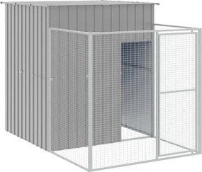 vidaXL Cușcă de câine & țarc gri deschis 165x251x181cm oțel galvanizat