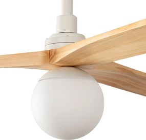 Lustra cu Ventilator aplicat cu telecomanda KLIM L 150cm, alb/ pin