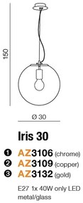 Pendul design modern Iris 30 crom ZZ AZ3106