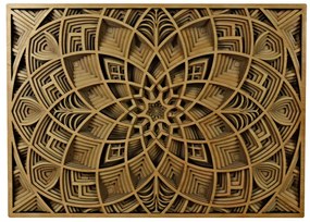 Tablou mandala din lemn - Lotus