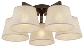Brilagi - Lustră de tavan aplicată LATTE, 5x E27/15W/230V, pin/crem