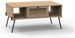 Măsuță de cafea în culoare naturală cu aspect de lemn de stejar 60x100 cm Evan – Marckeric