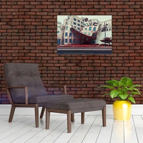 Tablou pe sticlă - construcție arhitectonică (70x50 cm)