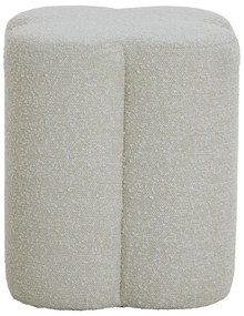 Taburet crem cu tapițerie din stofă bouclé Nalani – Light &amp; Living