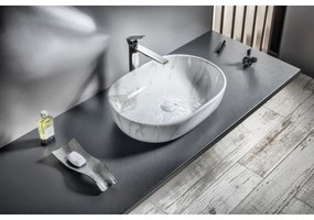 Sapho - Lavoar pentru blat DALMA 59 x 42 cm, ceramică/Carrara