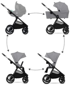 Cărucior de copii combinat 2 în 1 KINDERKRAFT NEA 2 Platinum grey
