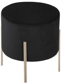 Scaun din catifea, 33 cm, neagru