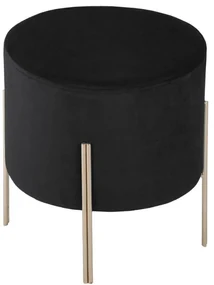 Scaun din catifea, 33 cm, neagru