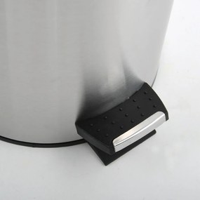 Coș de gunoi argintiu mat cu pedală din oțel 5 l Adonis – Spirella