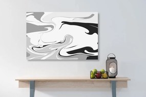 Tablou model abstract de materiale în design alb-negru