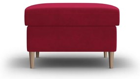 Taburet roșu cu tapițerie din catifea Kyoto – Cosmopolitan Design