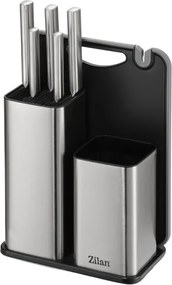 Set cutite 7 piese Zilan ZLN1627, Suport inclus, Otel inoxidabil 3CR13, Compatibil masina de spalat vase