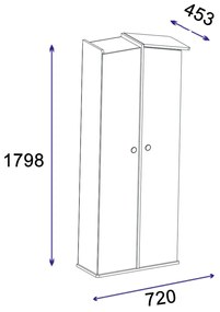 Cameră de studenți Nilili 10 (pin atlantic + antracit) . 1096158