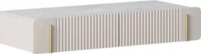 Masă de machiaj suspendată cu sertare Malmi 100 cm - cașmir / crema bianca / auriu