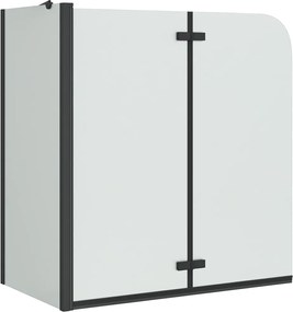 vidaXL Încărcare duș Negru 120 x 68 x 130 cm Sticlă ESG și aluminiu