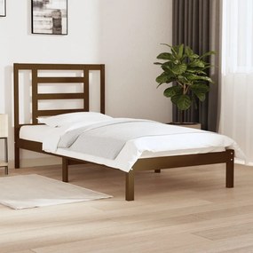 3104341 vidaXL Cadru de pat, maro miere, 100x200 cm, lemn masiv de pin