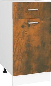 vidaXL Dulap inferior cu sertar “Lyon”, stejar fumuriu, 40x46x81,5 cm