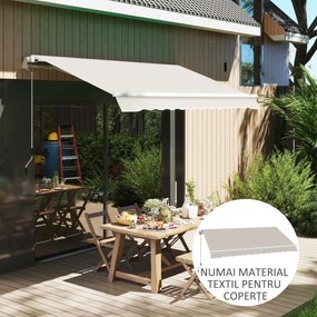 Outsunny Material de Înlocuire pentru Copertină Retractabilă, 282x250 cm, Gri | Aosom Romania