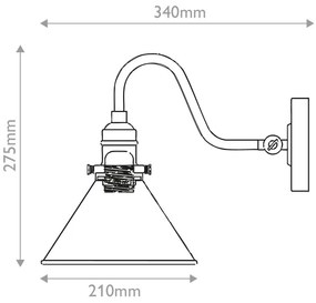 Elstead PV1-AB-MB - Aplică de perete PROVENCE 1xE27/60W/230V auriu/negru