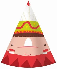 Indian Petrecere indiană, pălărie de petrecere, șapcă 6 buc