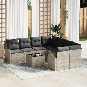 vidaXL Set de canapele pentru grădină 9 pcs 55 x 55 x 37 cm poliratan