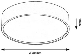 Rabalux 75011 - Plafonieră LED LARCIA cu senzor, 19W, IP44, negru