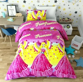 Lenjerie de pat copii bumbac Princess Disney /160x200 cm dimensiune standard