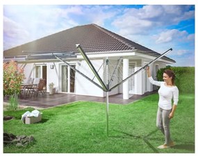 Uscător de rufe argintiu pentru grădină 60 m Linomatic 600 Plus – LEIFHEIT