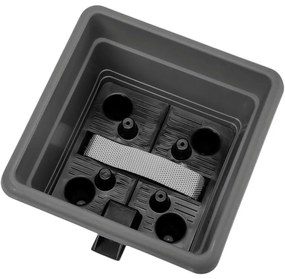 Ghiveci cu auto-irigare Plastia Bergamot gri,30 x 30 cm, 30 x 30 cm