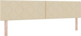 vidaXL Tăblie cap Crem 200 cm țesătură