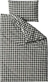 Lenjerie de pat din bumbac NORDIC CHECK gri inchis Dimensiune lenjerie de pat: 70 x 90 cm | 140 x 200 cm
